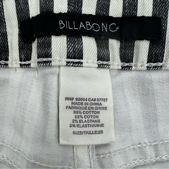 BILLABONG Stripe High-Rise Y2K Style Cotton-Blend Denim Shorts | Size US 25 - Picture 14 of 15